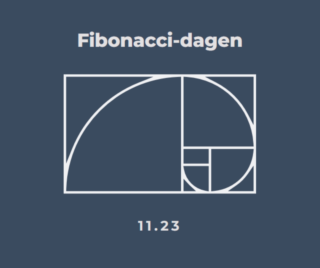 Fibonacci-dagen blue modern-simple