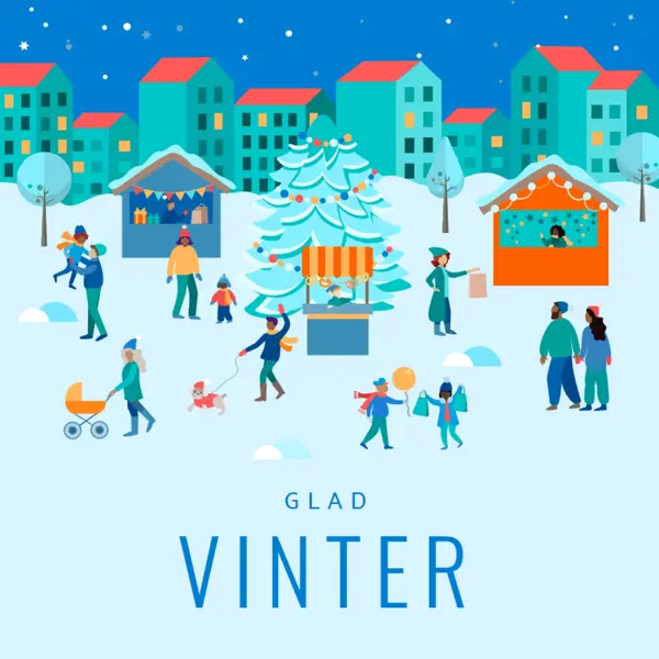 Kalde bekvemmeligheter blue whimsical-color-block