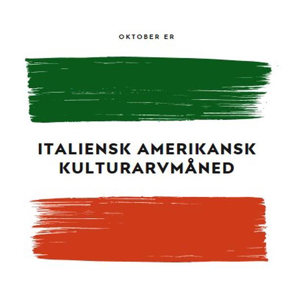 Feire italiensk amerikansk arv white modern-bold