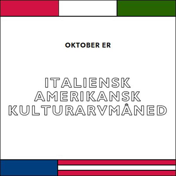 Italiensk amerikansk arv måned white vintage-retro