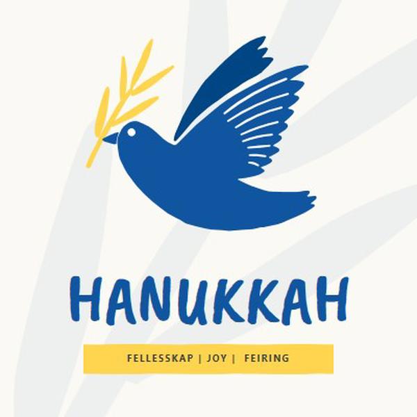 Hanukkah ønsker white organic-simple