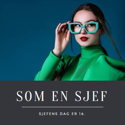 Sjef dame blue modern-simple