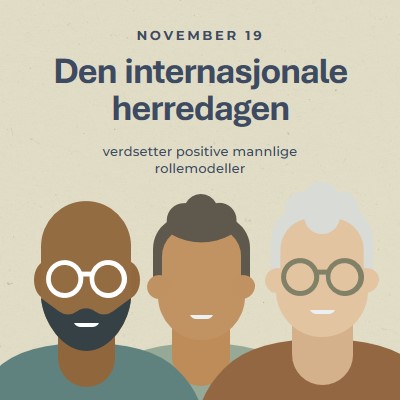 Den internasjonale herredagen gray modern-color-block