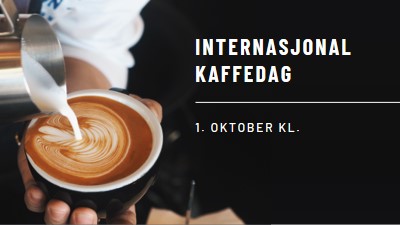 Internasjonal kaffedag brown modern-simple