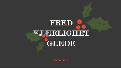 Fred, kjærlighet, glede gray modern-simple