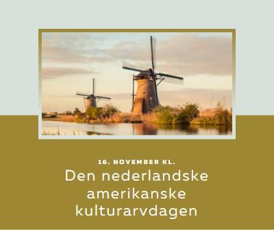 Den nederlandske amerikanske kulturarvdagen brown modern-simple