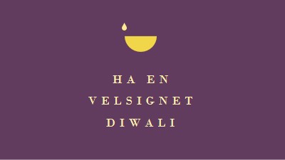 Diwali velsignelser purple modern-simple