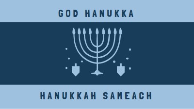 Velsignelser av Hanukkah blue modern-simple