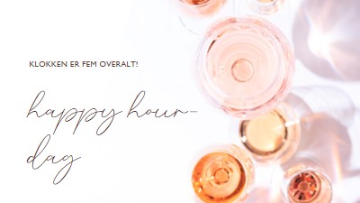 Klokken fem happy hour white modern-simple