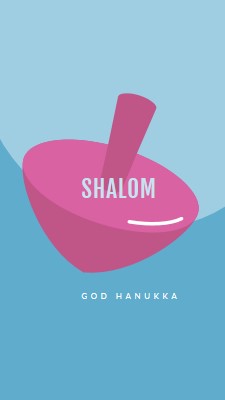 God hanukka blue modern-bold