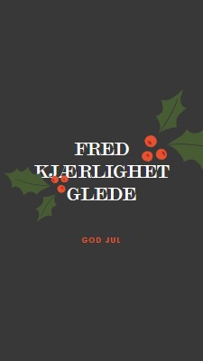 Fred, kjærlighet, glede gray modern-simple