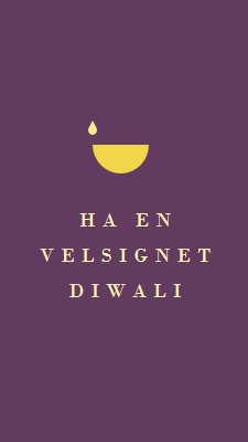 Diwali velsignelser purple modern-simple