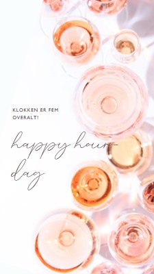 Klokken fem happy hour white modern-simple