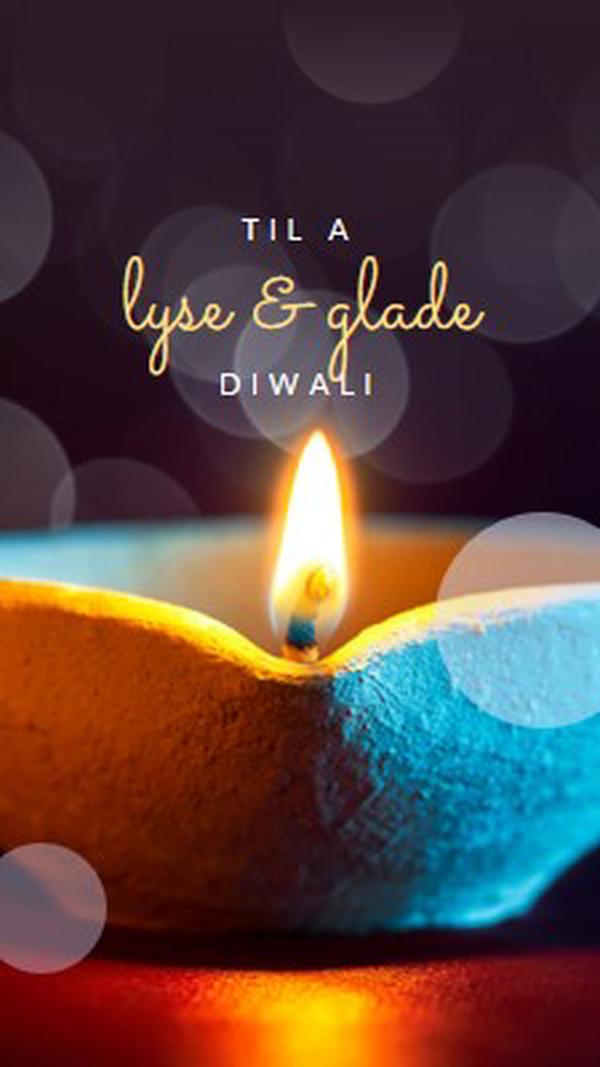 Til en lys & glad Diwali black modern-simple