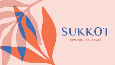 Glede denne Sukkot pink organic-simple