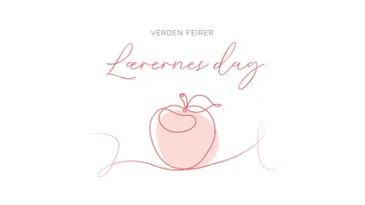 Lærerdagen red whimsical-line