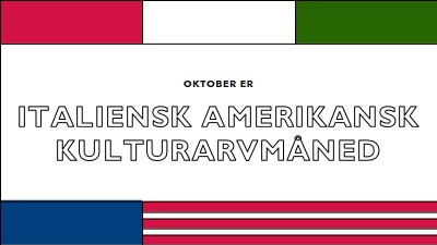 Italiensk amerikansk arv måned white vintage-retro