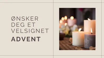 Ønsker deg en velsignet advent brown modern-geometric-&-linear