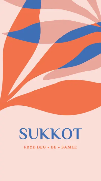 Glede denne Sukkot pink organic-simple
