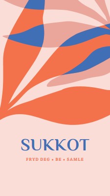 Glede denne Sukkot pink organic-simple