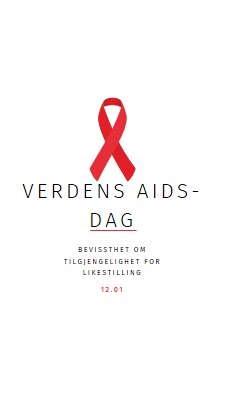 Øke aidsbevisstheten white modern-simple