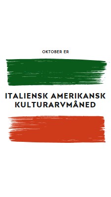 Feire italiensk amerikansk arv white modern-bold