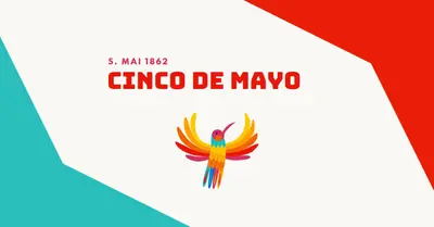 Glad Cinco de Mayo red modern-color-block