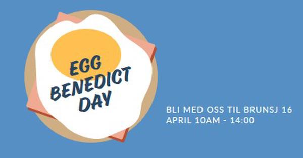 Egg Benedict Day blue whimsical-color-block