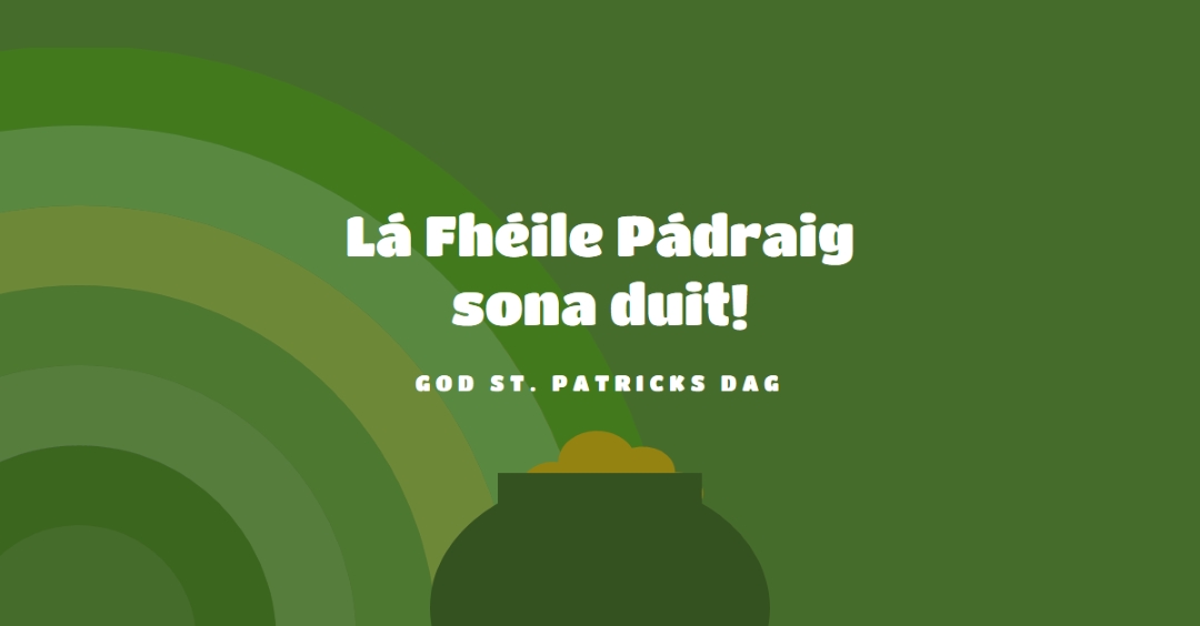 God St. Patricks dag green vintage-retro
