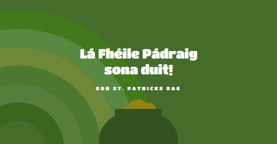 God St. Patricks dag green vintage-retro