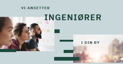 Vi ansetter ingeniører blue modern-simple