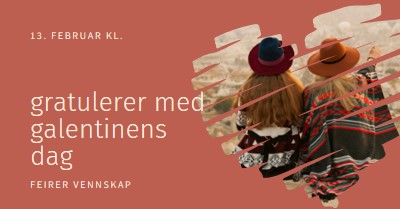 Feirer kvinners vennskap red modern-simple