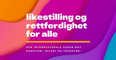 Ære den internasjonale dagen mot homofobi purple modern-bold