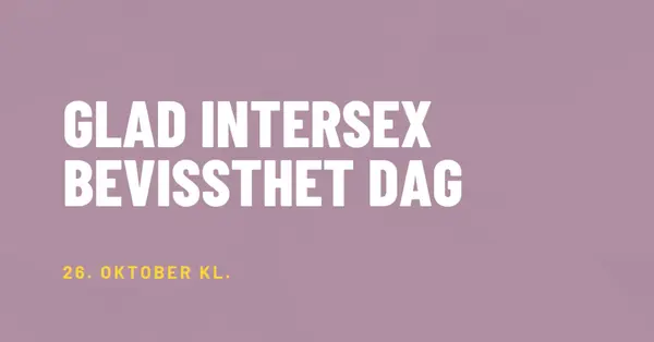 Glad intersex bevissthet dag purple modern-bold