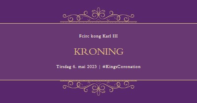 En kongelig kunngjøring purple modern-simple