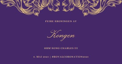 En kroning passer for en konge purple modern-simple