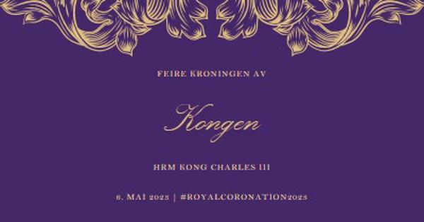 En kroning passer for en konge purple modern-simple