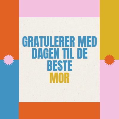 Gratulerer med dagen til de beste gray retro,bold,geometric