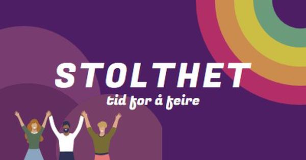 Feirer stolthet purple modern-bold