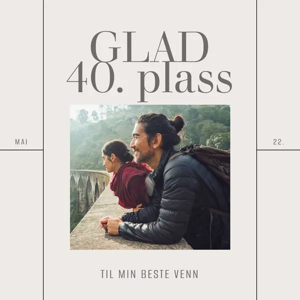 Gratulerer med 40. gray modern,clean,minimal,contemporary,current,neat,uncluttered,simple,photo