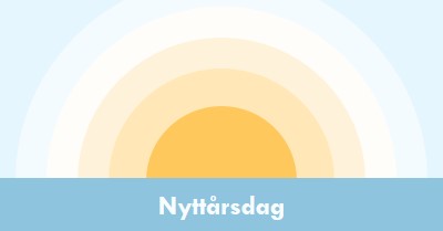 Nyttårssol blue modern-simple