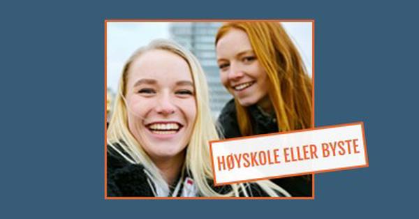 Høyskole eller byste blue modern-bold