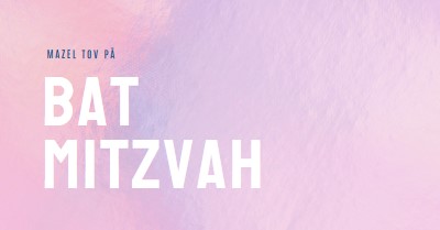 Feirer din bat mitzvah pink modern-simple