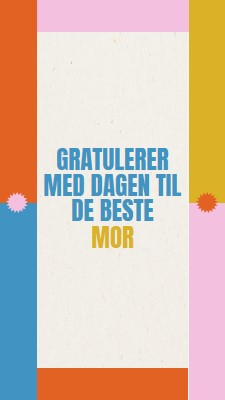 Gratulerer med dagen til de beste gray retro,bold,geometric