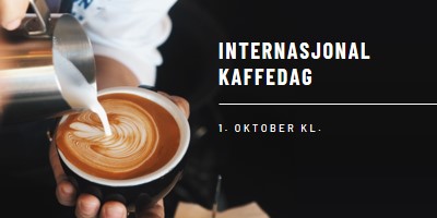 Internasjonal kaffedag brown modern-simple