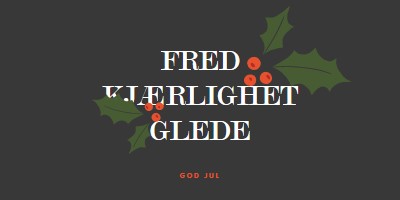 Fred, kjærlighet, glede gray modern-simple