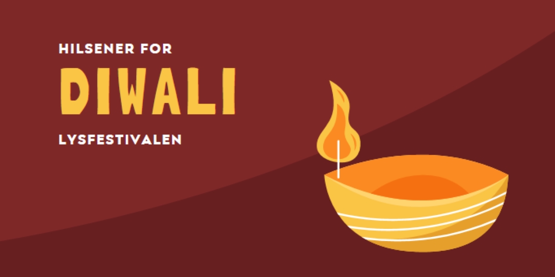 Hilsen til Diwali red whimsical-color-block