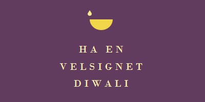 Diwali velsignelser purple modern-simple