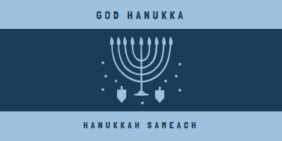 Velsignelser av Hanukkah blue modern-simple