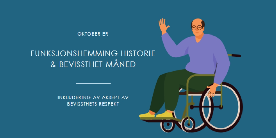 Funksjonshemming historie & bevissthet måned blue modern-color-block